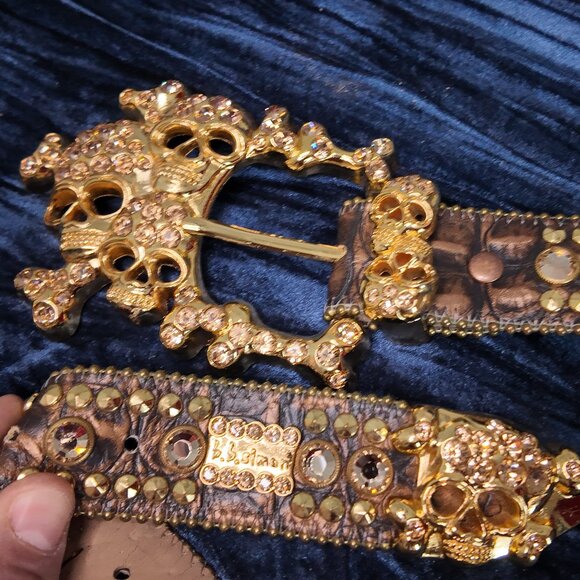 B.B. Simon belt, Brown/gold, Waist 30-33 - Picture 2 of 9